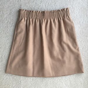 Khaki skirt with elastic waist